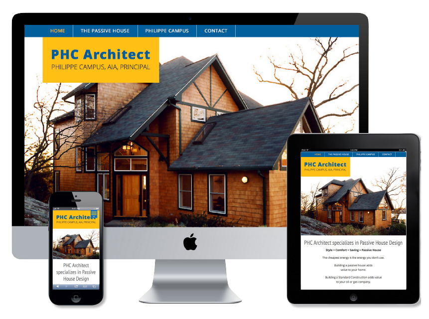 website redesign for PHC Architect